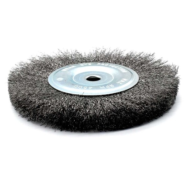 Superior Steel 4" Wire Wheel 1/2" Bore Fine - 6000 RPM S1803 - main